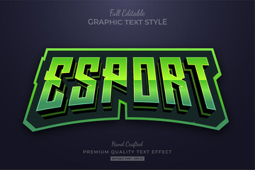 Wall Mural - Esport Team Green Editable Text Effect Font Style