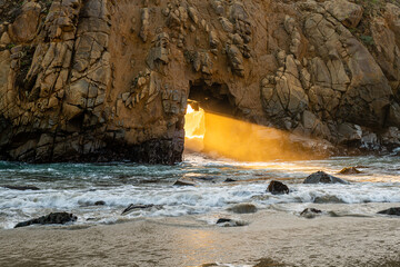 Sticker - Sunset from Pfeiffer Beach in Big Sur.