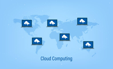 Canvas Print - Cloud computing technology