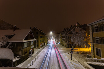 railway in the night