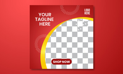 Wall Mural - 03 Social media and banner template yellow gradient background. For the advertisement, promotion, sales, and web
