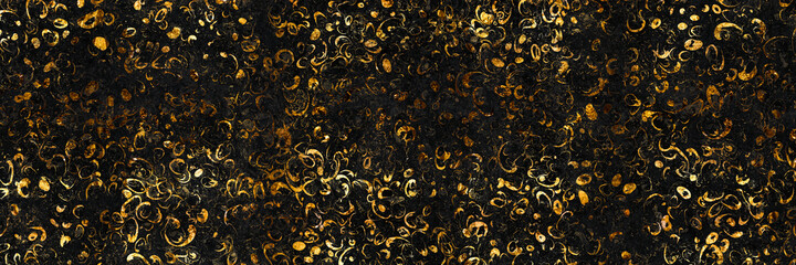 The texture of black gold, Gold marble texture with lots of bold contrasting veining, golden glitter texture christmas abstract background design for cover book or brochure, poster, wallpaper.