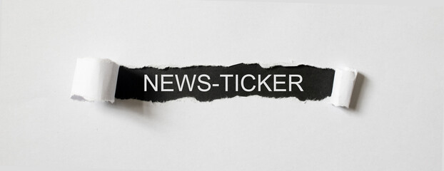 Newsticker - aufgerissenes Papier