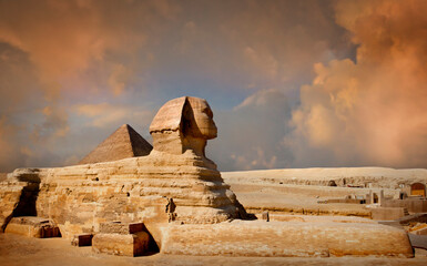 Sticker - Photo of the Sphinx in Egypt in sunset