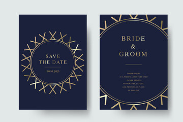Wall Mural - vintage luxury wedding vector invitation card