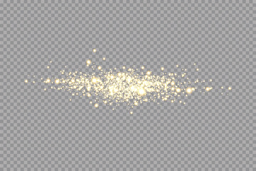 Wall Mural - glow isolated gold transparent effect, lens flare, explosion, glitter, line, sun flash, spark and st