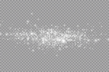 Wall Mural - glow light effect. vector illustration. christmas flash dust. white sparks and glitter and snowflake