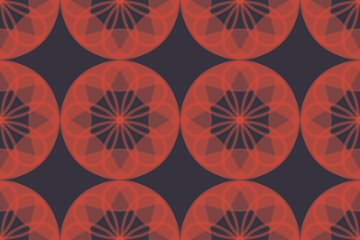 Wall Mural - seamless, abstract background pattern made with geometric circle shapes in flower abstraction. playf