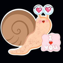 Love Snail Sticker