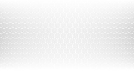Wall Mural - clean white hexagonal pattern mesh background