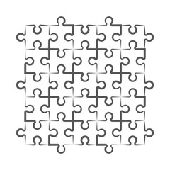 Leinwandbilder - A lot of piece flat puzzle pattern presentation. Many step puzzles business background. Simple pattern. Section compare service banner. Puzzle illustration template simple shape. Abstract Background