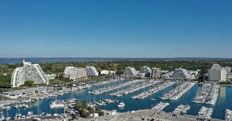 Canvas Print - La Grande-Motte vue du ciel