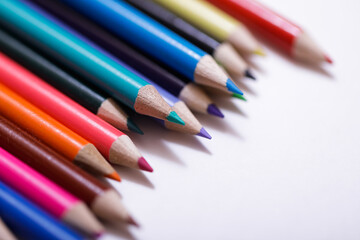 pencils isolated on white background