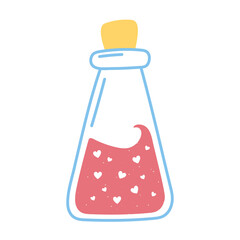 Sticker - potion love and romance in cartoon style