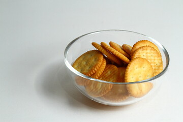 Sticker - Round shape cheese crackers