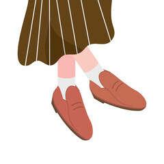 Wall Mural - female trendy brown shoes vector design