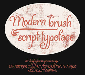 Canvas Print - Vintage brush script lettering font