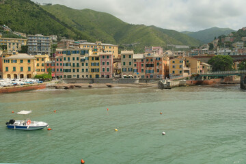 Wall Mural - Il porticciolo della frazione di Nervi a Genova, Liguria, Italia.