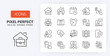 remote working line icons 256 x 256