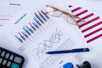 graphs and charts on the table