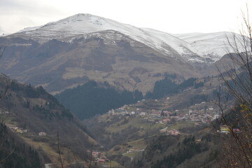 Snow-capped mountain in Anatolia Turkey