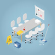 © Isovector - Isometric Office Cleaning Illustration