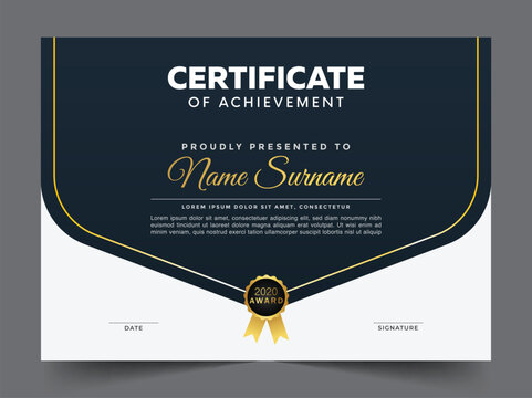 Professional certificate and diploma template