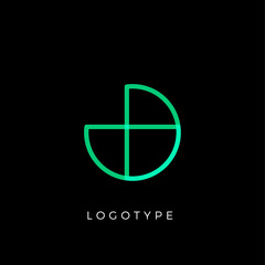 Aufkleber - Geometric shape letter J, line monogram, decorative logo concept, linear monogram for architecture office, minimal style vector logo.