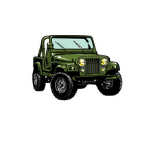 An Illustration Of A Green Off Road Vehicle