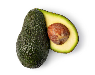Wall Mural - avocado on white background