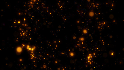 red or orange glowing light glitter background effect. fire sparkling magic star dust sparks light e