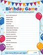 © Allure - Birthday Game - How well do you know the birthday person?