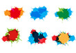 Abstract vector splatter color set design background design. illustration vector design.