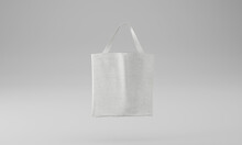 Eco Canvas Tote Bag Isolated On Whit Background