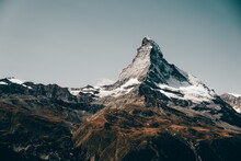 Mountain Landscape With Views Of The Matterhorn Peak In Zermatt, Switzerland