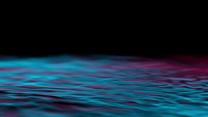 Wall Mural - Super slow motion of splashing water waves illuminated by neon lights. Filmed on very high speed camera, 1000 fps.