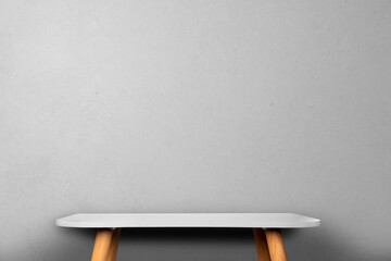 Wall Mural - mockup desk in workplace showcase modern interior minimalist with blank, workspace and presentation,