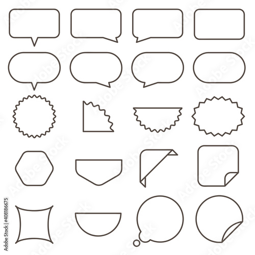 シンプルで可愛いフレーム アイコンセット Buy This Stock Vector And Explore Similar Vectors At Adobe Stock Adobe Stock