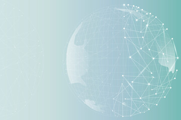 Globe digital business vector gradient background