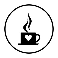 Canvas Print - Valentine Day Coffee Icon