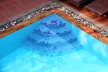 Detail of design of backyard pool