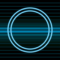 Sticker - Neon blue circles vector design