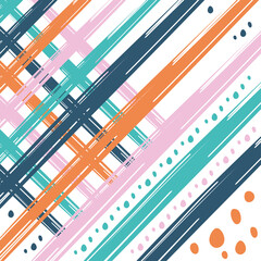 Sticker - Abstract pattern background with lines and points vector design