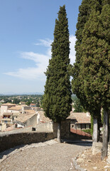 Canvas Print - Blick vom Kalvarienberg zur Altstadt von Malaucene, Provence