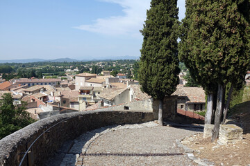 Canvas Print - Blick vom Kalvarienberg zur Altstadt von Malaucene, Provence