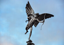 Statue Of Eros On Paccidilly Circus In London, UK