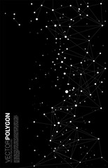 Poster - Network Connecting dot polygon background. Concept of Networking technology and futuristic style.