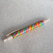 © Jana - ballpoint pen covered with polymer clay rainbow pattern