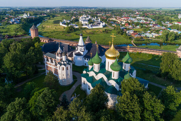 Wall Mural - Stunningly picturesque view of the male and female monasteries of Suzdal, Russia.