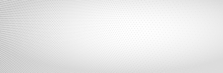 3D abstract monochrome background with dots pattern vector design, technology theme, dimensional dotted flow in perspective, big data, nanotechnology.